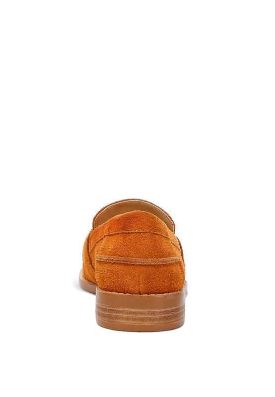 Tassel Detail Suede Loafers