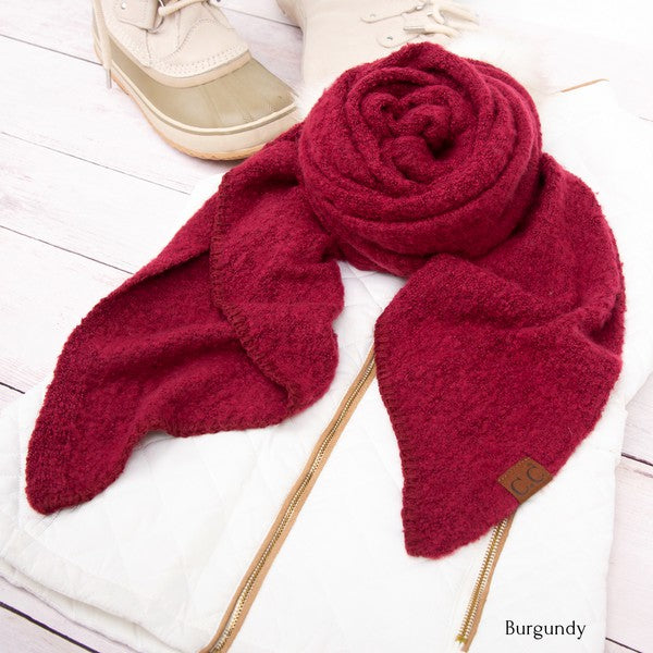 Draped Oblong Ultra Soft Boucle Scarves