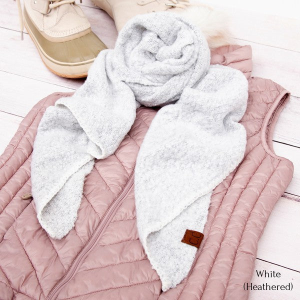 Draped Oblong Ultra Soft Boucle Scarves
