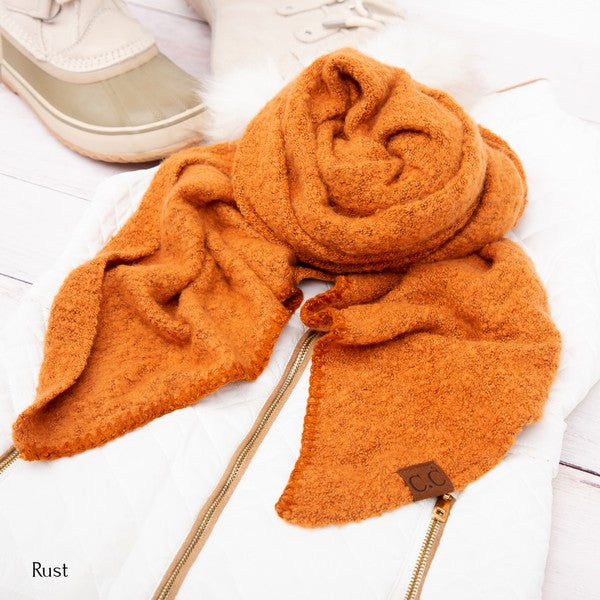 Draped Oblong Ultra Soft Boucle Scarves