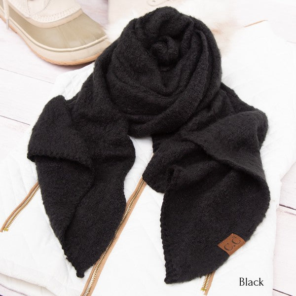 Draped Oblong Ultra Soft Boucle Scarves