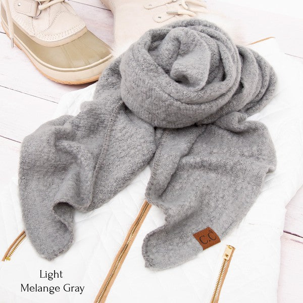 Draped Oblong Ultra Soft Boucle Scarves