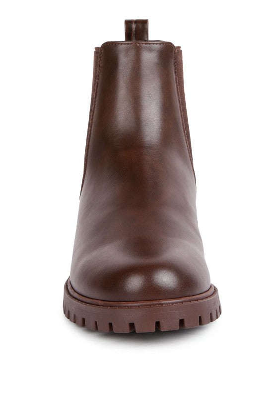 Croc Texture Back Chelsea Boots