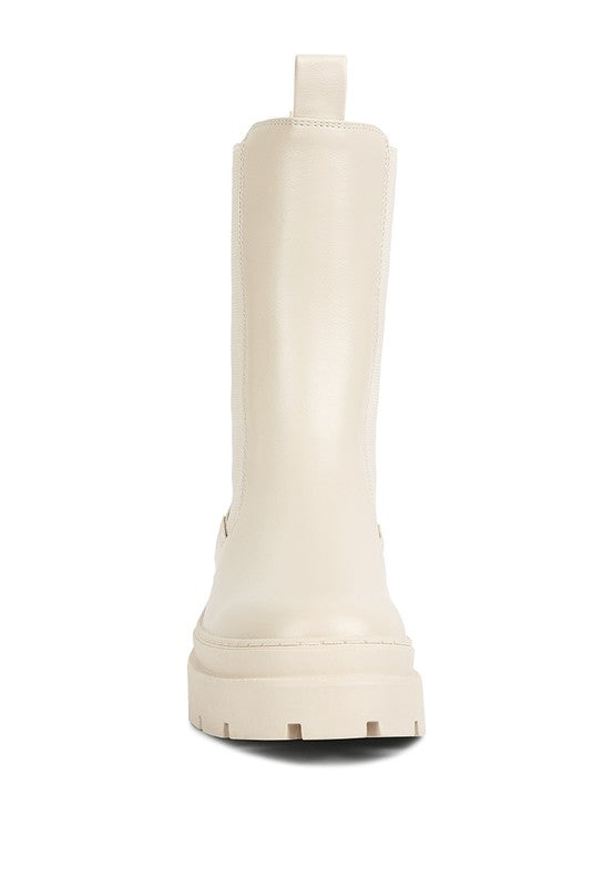 Lug Sole Boots with Elasticated Gussets