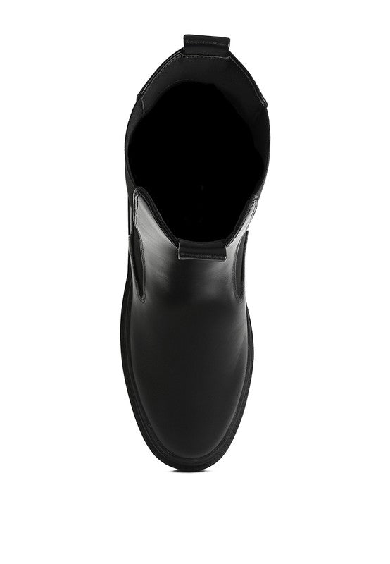 Lug Sole Boots with Elasticated Gussets