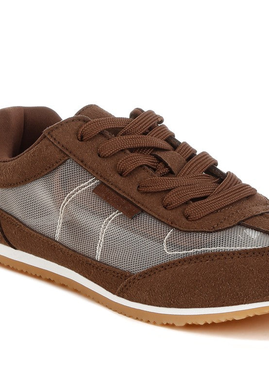 Microfiber & Mesh Sneakers