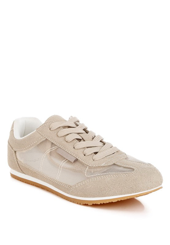 Microfiber & Mesh Sneakers