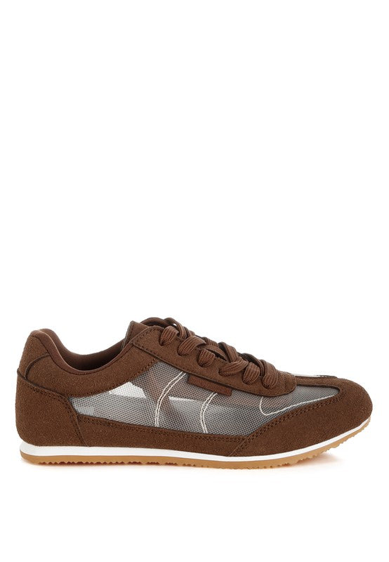 Microfiber & Mesh Sneakers