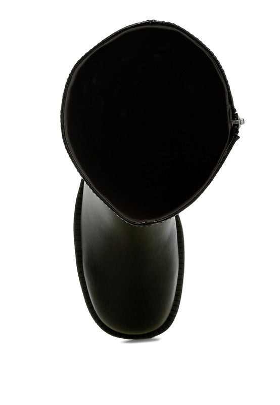 Block Heel Calf Boots