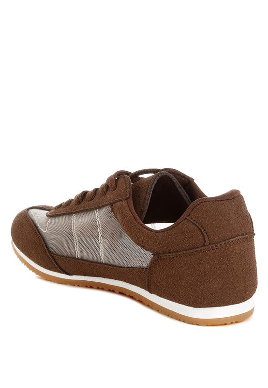 Microfiber & Mesh Sneakers