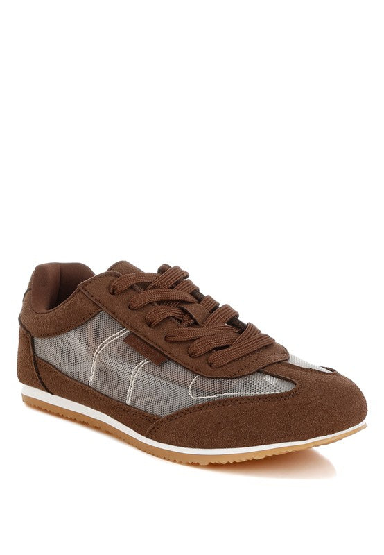 Microfiber & Mesh Sneakers
