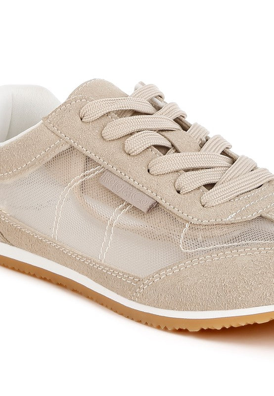 Microfiber & Mesh Sneakers