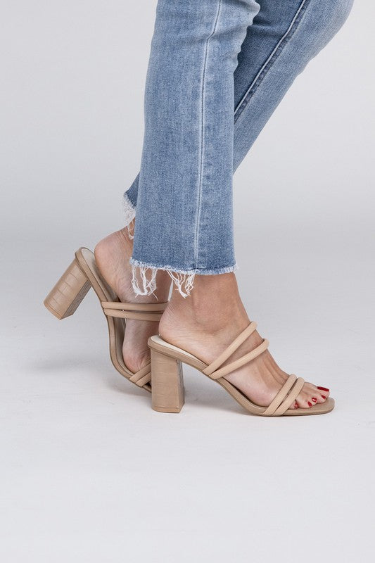 Strappy Alligator Heel