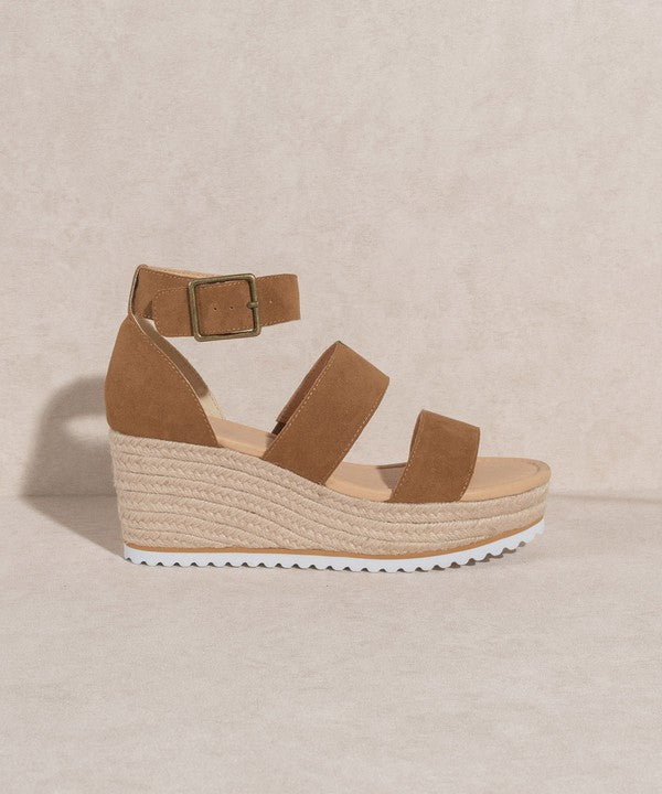 Double Strap Wedge Heel - Slyvie