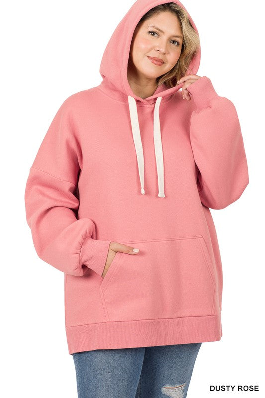 Plus Oversized Longline Hoodie Sweatshirt