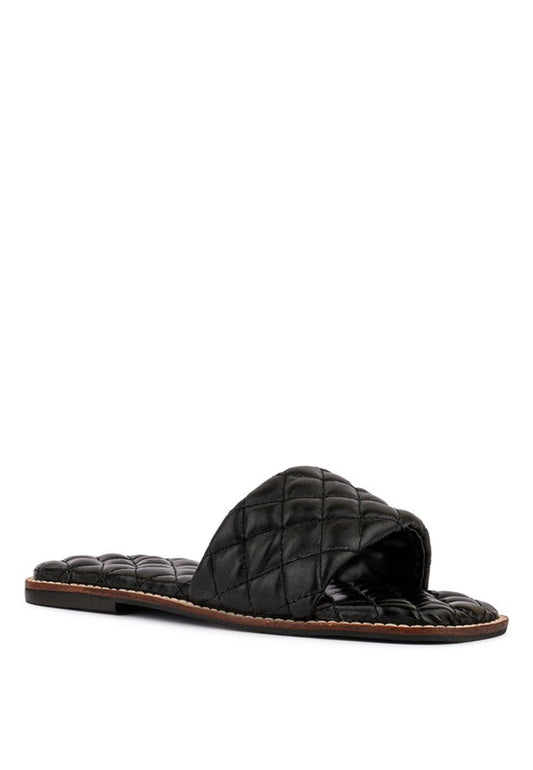 Handcrafted Leather Quilted Flats