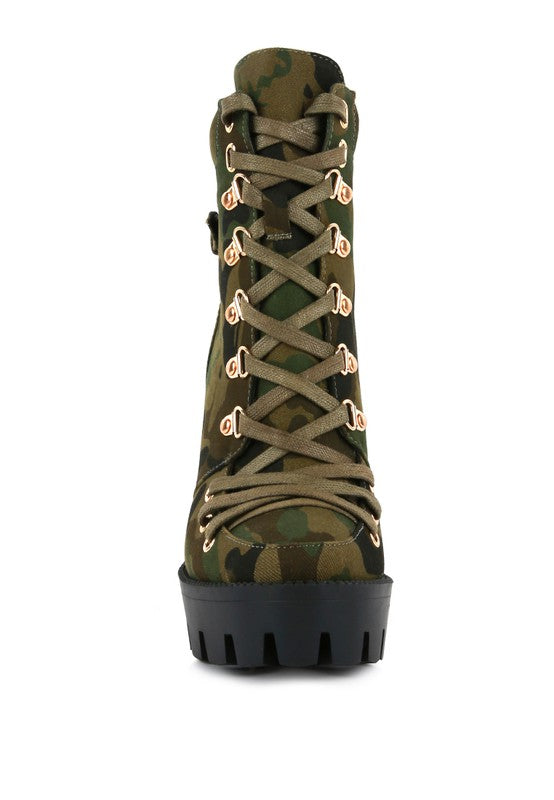 Palmetto Ankle Boots Snake Skin or Camo