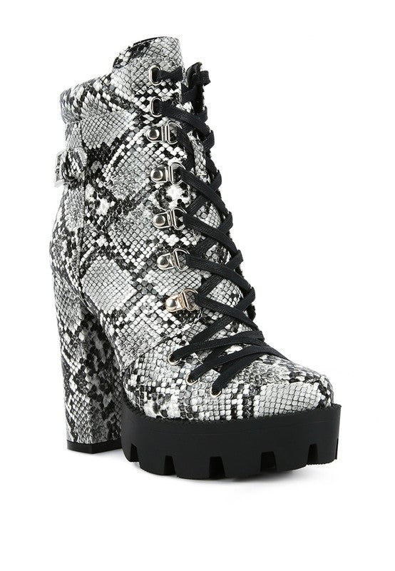 Palmetto Ankle Boots Snake Skin or Camo