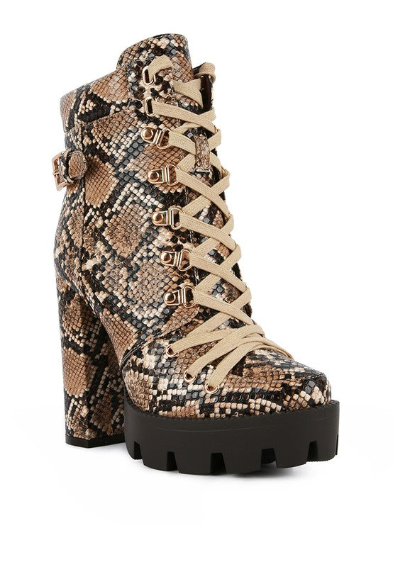 Palmetto Ankle Boots Snake Skin or Camo