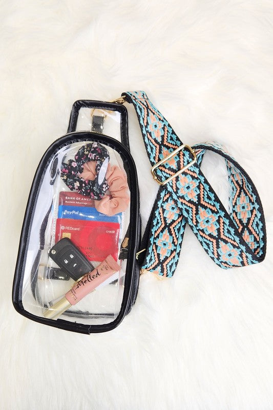 Clear Sling with Trendy Strap Stadium Bag