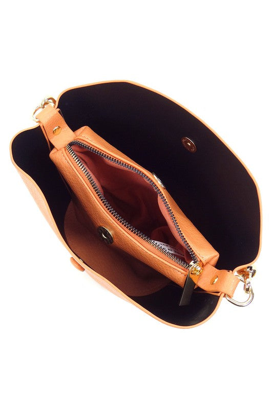 Bucket Crossbody Bag with Guitar Strap