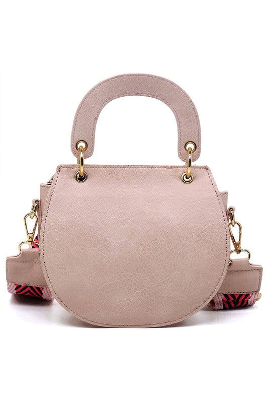 Flap Saddle Satchel Crossbody Bag