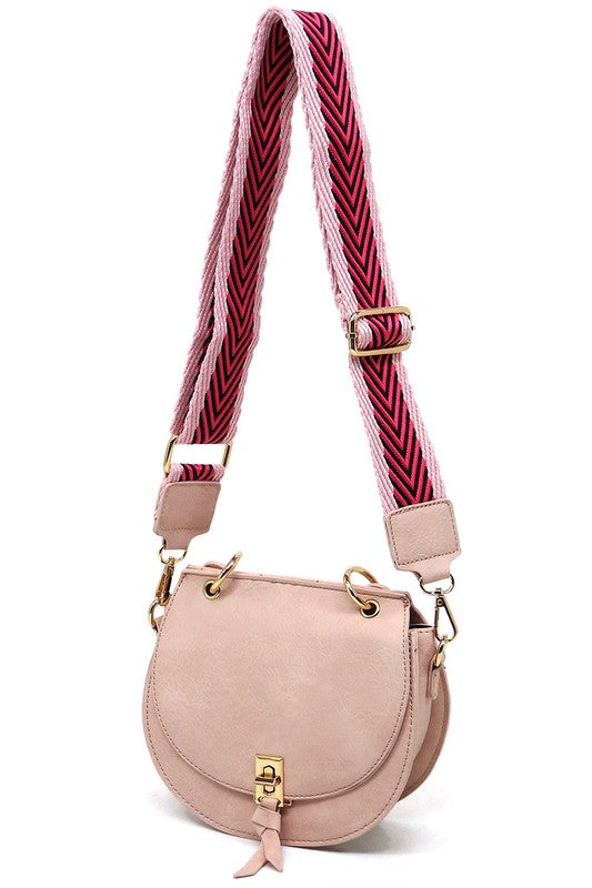 Flap Saddle Satchel Crossbody Bag