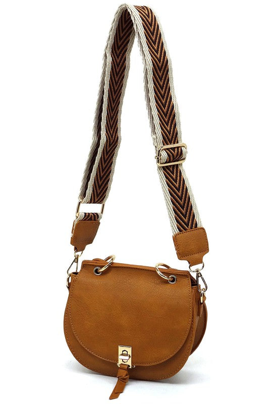 Flap Saddle Satchel Crossbody Bag