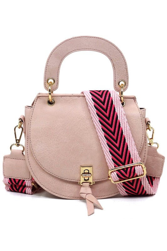 Flap Saddle Satchel Crossbody Bag