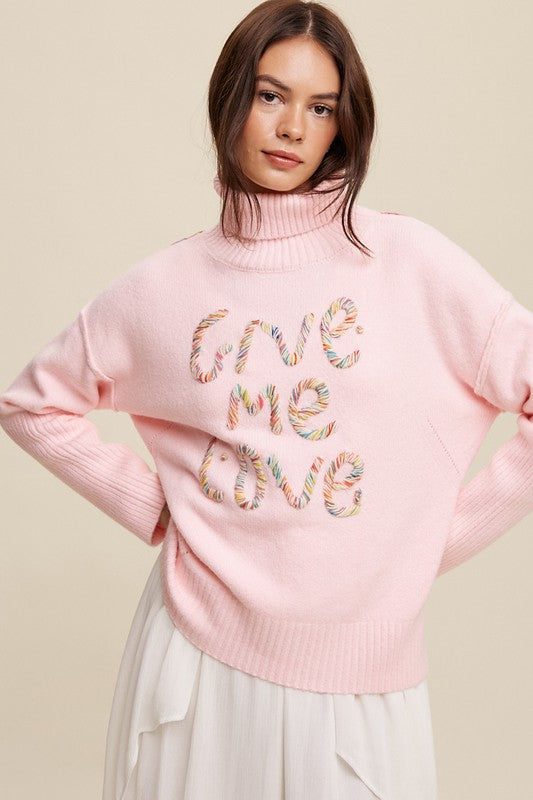 Mock Neck Sweater - Give Me Love