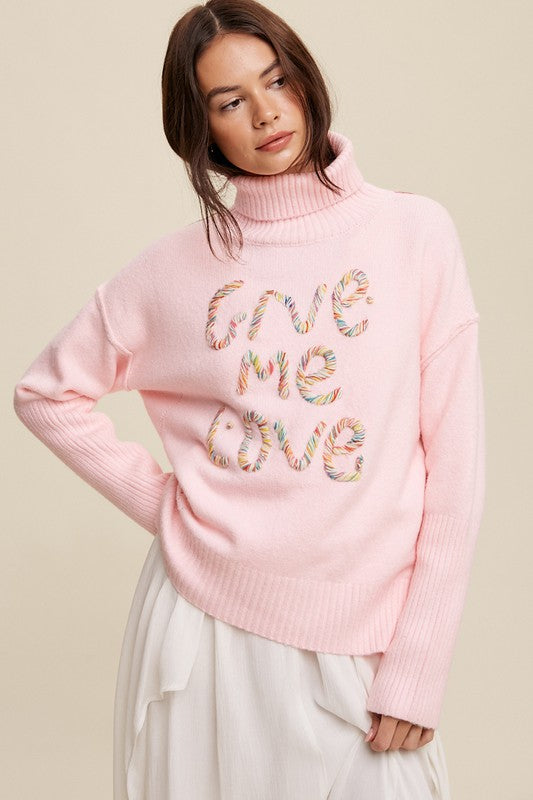 Mock Neck Sweater - Give Me Love