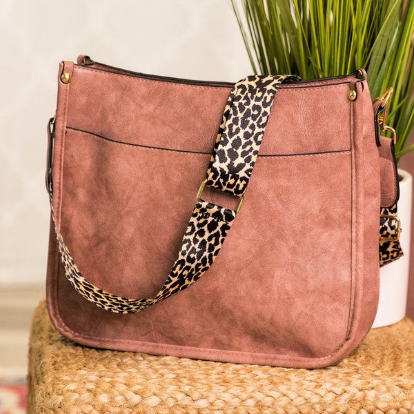 Crossbody Handbag Purse Leopard Animal Strap