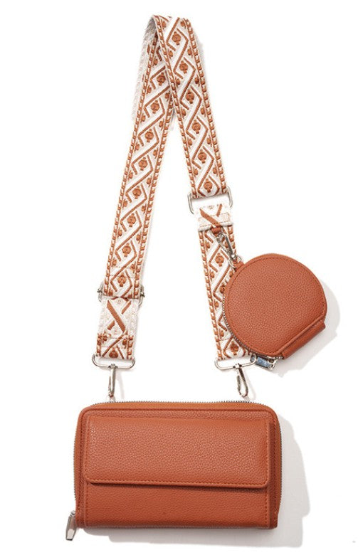 Crossbody Strap Bag Handbag w/ Pouch