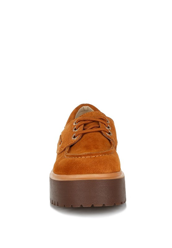 Chunky Suede Oxford Loafers