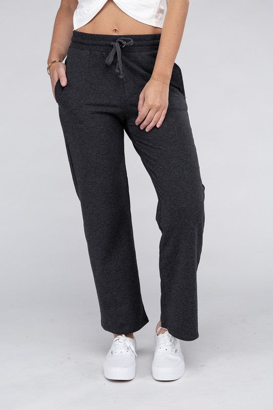 Lounge Wide Leg Pants with Drawstrings