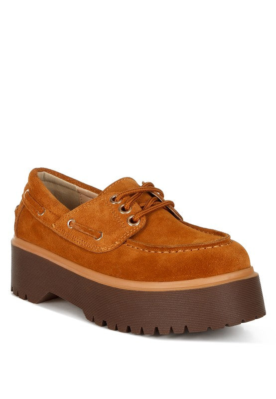 Chunky Suede Oxford Loafers